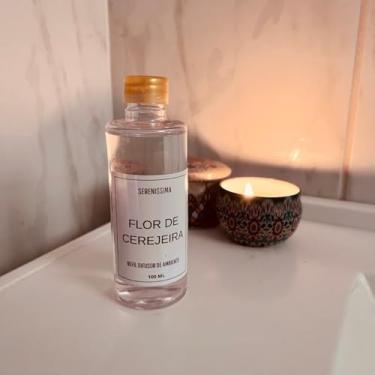 Imagem de Recarga Difusor de Ambiente Premium, 100ml, com Varetas de Madeira, Fragrâncias Bamboo, Lavanda, Bergamota, Flor de Cerejeira e Vanilla (Flor de Cerejeira)