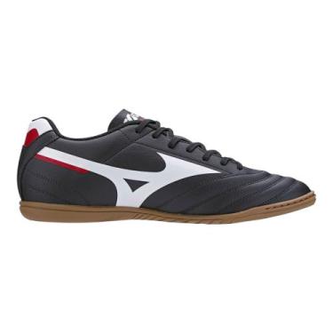 Imagem de Chuteira Mizuno Futsal Morelia Club Masculina, 42, Preto, Branco, Verm