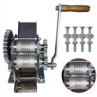 Imagem de Engenhoca Manual Garapeira Moedor Cana 3 Moendas Inox Para Caldo de Ca