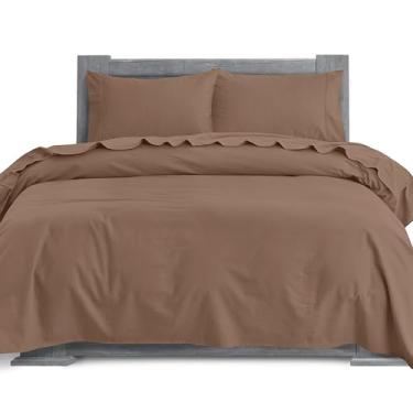 Imagem de Elegant Comfort Jogo de lençol macio de flanela 100% algodão turco de 4 peças - qualidade premium, lençol com elástico alto, ultramacio e aconchegante, lençóis de flanela quente - Solteiro GG