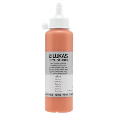 Imagem de Lukas CRYL Studio Tinta acrílica para artista, Sedona, frasco de 250 ml - Tintas acrílicas de alto pigmento para pintura em tela, trabalhos em grande escala - Viscosidade média, mistura de água