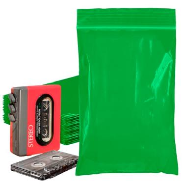 Imagem de PUREVACY Sacos de zíper verdes para embalagem, 10 x 15 cm. Pacote com 1000 sacos de plástico. Sacos de plástico recicláveis. Sacos de zíper de polietileno de 2 mm de espessura. Saco reciclável com