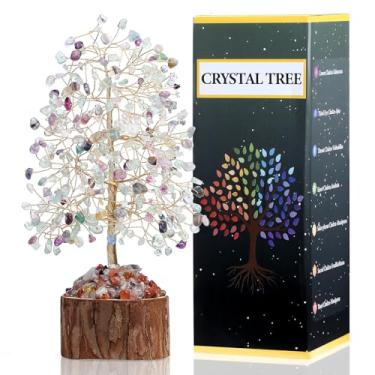 Imagem de DUQGUHO Árvore de cristal fluorita, energia positiva, presentes espirituais para mulheres, presentes de aquecimento de casa, novos presentes de casamento, enfeite de cristal, decoração de casa