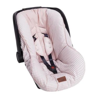 Imagem de Capa de Bebê Conforto Com Protetor De Cinto Xadrez 100% Algodão - 03 P
