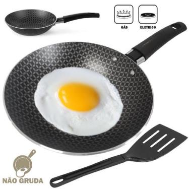 Imagem de Frigideira Antiaderente de Alumínio Pequena 16cm Não Gruda Fritar Ovo 