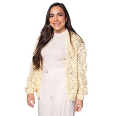 Imagem de Casaco Feminino Biamar Algodão Ponto Margarida Amarelo-Feminino