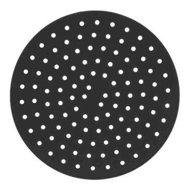 Imagem de Tapete Protetor de Silicone para Air Fryer Redondo Preto 18,5 cm Lyor
