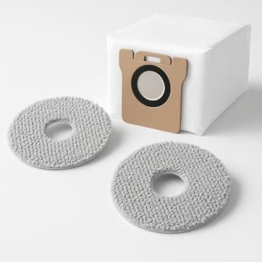 Imagem de Kit 1 saco coletor | 2 mops compatível com Robô aspirador X10 /X10 Plus e X20 /X20 Plus, X20 Pro Max, Alta Resistência