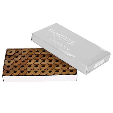 Imagem de 100 unidades de bobinas de máquina de costura peças de reposição de alumínio de alta qualidade para carros planos e máquinas de costura de bordado amarelo bronze azul verde (Latão Antigo)