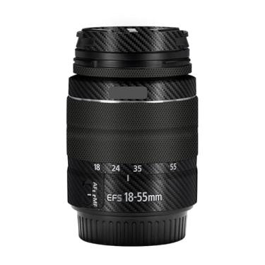 Imagem de EFS 18-55 3.5-5.6 Adesivo de lente de câmera para Canon EF-S 18-55mm F3.5-5.6 III Película protetora de vinil decalque skin (fibra de carbono preto)