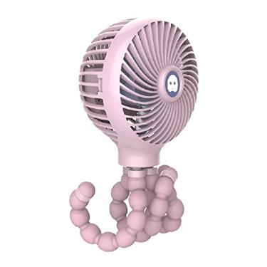 Imagem de Mini ventilador portátil portátil para carrinho de bebê, ventilador com tripé polvo, clipe no ventilador com carregamento USB ajustável de 3 s para mesa, berço, assento de carro, bileta, esteira