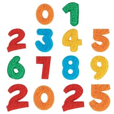 Imagem de Beadthoven 10 peças de remendos numéricos número 0-9 apliques bordados adesivos coloridos autoadesivos bordados para roupas faça você mesmo, chapéus, bolsas, jeans, meias, saias