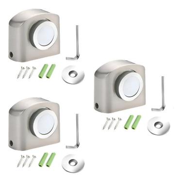 Imagem de Prendedor Porta Magnético Aparador Peso Batente   3   Acabam