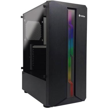 Imagem de Gabinete Gamer Hayom Gb1724, Lateral Em Vidro Temperado, Led Rgb, Usb 3.0, Atx, Preto