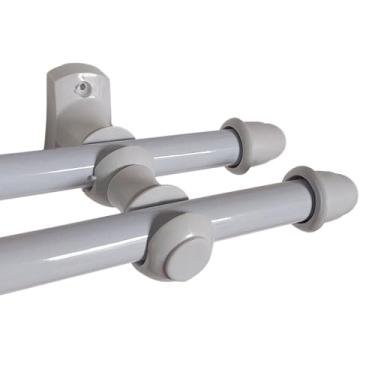 Imagem de Kit Varão de Cortina Duplo 19mm x 19mm (Branco, 3,00m)