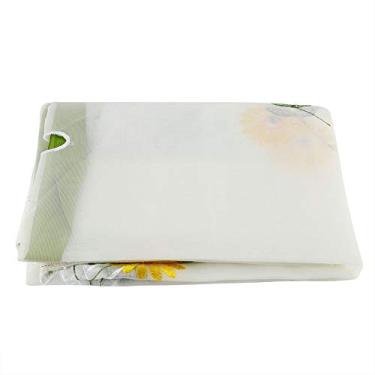 Imagem de Cortinas de tule, cortinas de tule transparente, painéis de janela de voile, impressão de crisântemo, cortinas romanas, luz solar, voile transparente para sala de estar, quarto, varanda, hotel (80 x