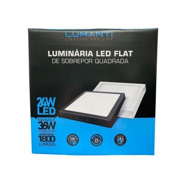 Imagem de Painel Led 24w Sobrepor Neutro 4000k