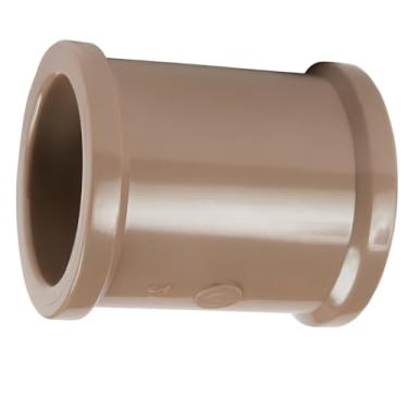 Imagem de Luva Soldável em PVC Marrom para Água Fria, 20-50mm, NBR 5648, Pressão 750 kPa, Uso Residencial e Comercial, Sistema de Juntas Soldáveis (50un - 25mm)