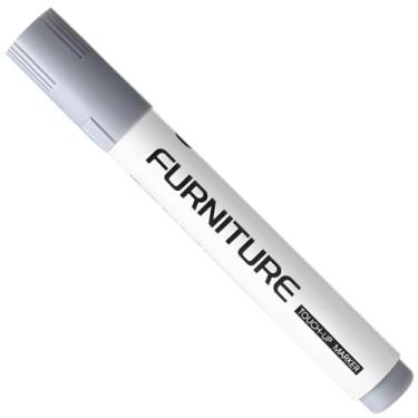 Imagem de Conjunto de marcadores de retoque de móveis com canetas pretas, brancas e cinza e enchimento de madeira, ponta de precisão para reparos de madeira e aprimoramento de móveis