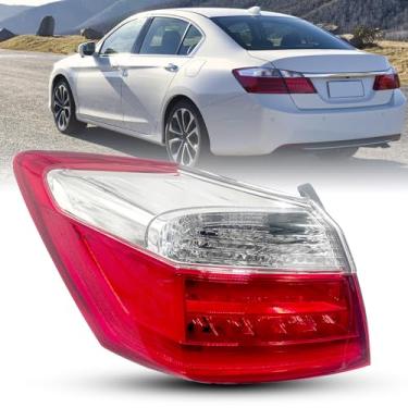 Imagem de Conjunto de luz traseira apto para Honda Accord Sedan EX-L Touring 2013-2015 lado esquerdo do lado do motorista lente traseira de freio de seta substitui 33550T2AA12, 33550-T2A-A12, 33550 T2A A12