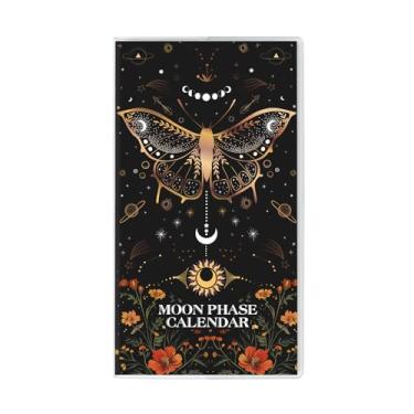 Imagem de KONVINIT Agenda de bolso, fase da lua, preta