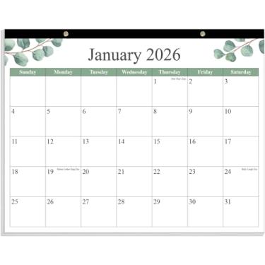 Imagem de Calendário de mesa 2026 - Calendário 2025-2026 de novembro de 2025 a junho de 2027, calendário de 20 meses com papel grosso para escritório, casa, organização escolar, 35,5 x 28 cm, folha