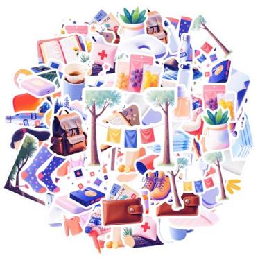 Imagem de 35 peças adesivos de itens diários brinquedo professor recompensa adesivos encantadores para laptop motocicleta bagagem telefone mala geladeira telefone bagagem laptop guitarra carro adesivos