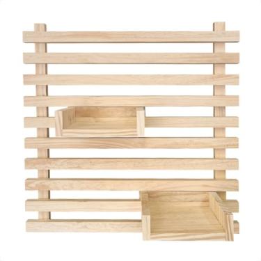 Imagem de Jardim Vertical Painel Madeira Floreira Horta Treliça Modular(Floreira Completa)