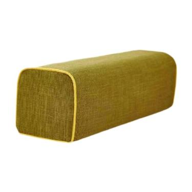 Imagem de Fxzqgnh Almofada Ergonômica para Apoio de Braço de Sofá, Feita de Linho Macio E Espuma, com Capa Removível, Higiênica E Fácil de Lavar, Adequada para Sofás, E, Verde, Tamanho real
