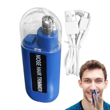 Imagem de Aparador de pelos do nariz para homens - Ferramenta de remoção de pelos do nariz recarregável - Ferramenta profissional de cuidados pessoais, aparador de baixo ruído para homens e mulheres