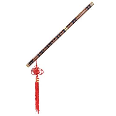 Imagem de Flauta de bambu amargo conectável profissional Dizi tradicional chave musical chinesa feita à mão de C/D/E/G/F (Cor: G)
