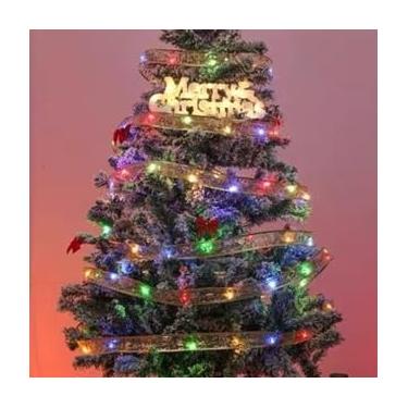 Imagem de Fitas LED de Fio Pisca Pisca para Decoração Árvores de Natal Festa Casamentos 5 Metro 10 Metro(5 Metro Colorido)