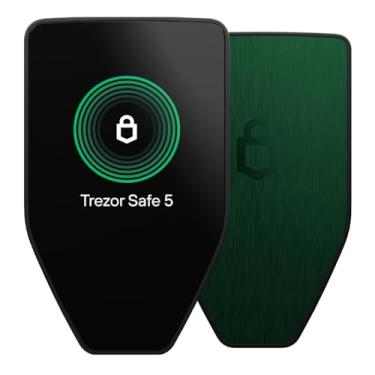 Imagem de Trezor Safe 5 – Hardware de criptografia com elemento seguro e senha, tela sensível ao toque colorida, feedback hábil, segurança Bitcoin, suporta milhares de moedas e tokens, Berilo Verde, 2.6x1.6x0.3