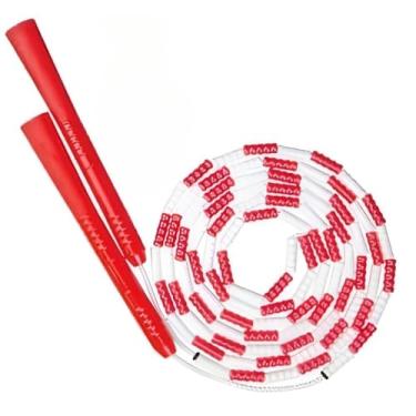 Imagem de Corda de Pular Multifuncional – Segmentada com Miçangas para Uso em Esportes e Recreação(Vermelho)