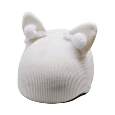 Imagem de menolana Capa para capacete de esqui, acessório decorativo versátil e divertido para manter o capacete aquecido, ideal para snowboard e esportes ao ar livre, Branco