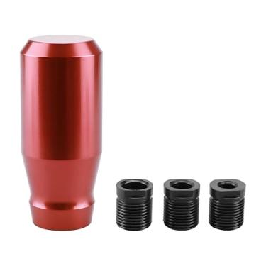 Imagem de Sandfren Manípulo de câmbio de carro, puxadores de mudança de marcha de veículo de alumínio com 3 peças adaptadores roscados M8 M10 M12, alavanca de câmbio de alavanca de engrenagem automotiva