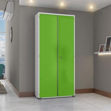 Imagem de Armário de Aço Escritório Fechadura 4 Prateleiras EA301 Verde