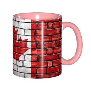 Imagem de Zeraoke Canecas de café criativas com impressão de bandeira canadense, personalizadas, presente para família, tamanho de 325 ml, unissex