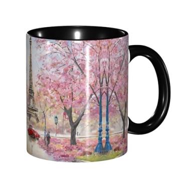 Imagem de Zeraoke Linda Torre Eiffel Paris Impressão Criativa Canecas de Café, Personalizadas, Presente para Família, Tamanho 325 ml, Unissex