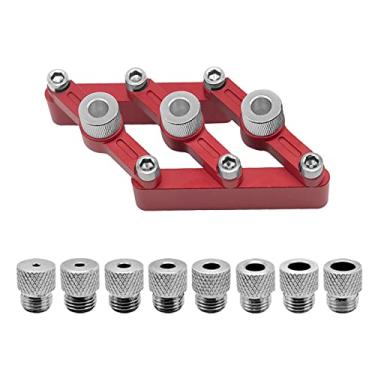 Imagem de Baoblaze Gabarito de cavilha para furos retos gabarito autocentrante de cavilha 3 em 1 kits de guia de perfuração de cavilha precisos para gavetas, carpinteiros, buchas de 11 brocas