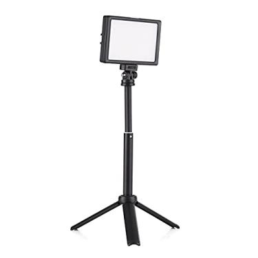 Imagem de Conjunto de Luz Vídeo LED 15W Preenchimento para Fotografia Mesa com Temperatura Cor Bicolor Ajustável Brilho CRI95 Fonte Alimentação USB Tripé Extens
