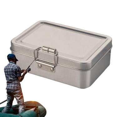 Imagem de Caixa de de , metal multifuncional compacta - caixa de isca pequena - para cais costeiro, riacho, lagoa, lagoa, robalo, truta, água salgada, água doce