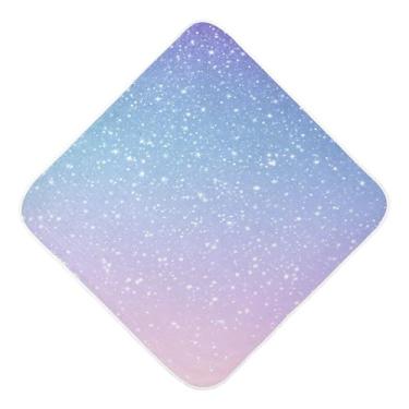 Imagem de STAYTOP Lindas toalhas de bebê com capuz de musselina com fundo de céu estrelado, toalha de banho super macia, toalhas de banho absorventes para banho recém-nascido unissex 76 x 76 cm