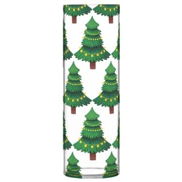 Imagem de Burbuja Vaso de flores de árvore de Natal, não quebrável, alto, redondo, transparente, vaso cilíndrico para decoração de casa, escritório, buquê de casamento