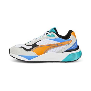 Imagem de PUMA Tênis unissex infantil Rs-Metric, Puma Branco/laranja vibrante, 6.5 Big Kid
