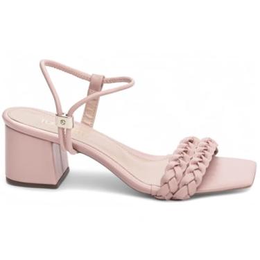 Imagem de SANDALIA FEMENINA TORRICELLA NAPA ROSA ENFEITE EM ABS PARA AJUSTES SALTO GROSSO MEDIO,NÚMERO 38