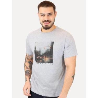 Imagem de Camiseta Dudalina Masculina Graphic Urban Cinza Mescla-Masculino