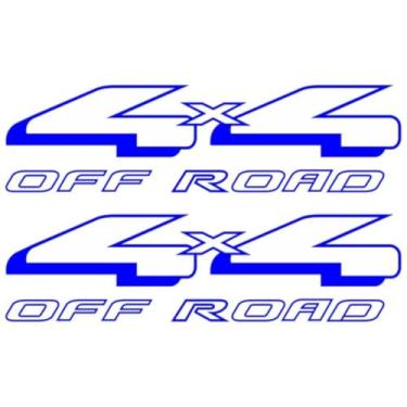 Imagem de Adesivo Emblema Compatível Ranger 4x4 Azul Laminado