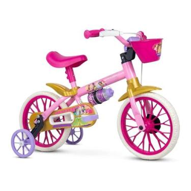 Imagem de Bicicleta Infantil Nathor Princesas Disney Aro 12 Rosa
