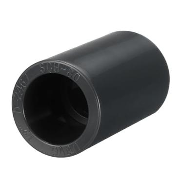 Imagem de DTGN 1 peça de encaixe de acoplamento de tubo de PVC de 3/10.2 cm, SCH80 (SOC x SOC) conectores de soquete deslizante de PVC de grau de móveis, acessórios de tubo de pressão reta para uso doméstico